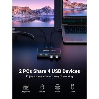 UGREEN  2x4 Sharing Switch Box 30768 USB 3.0 for 2 PCs 