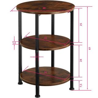 Tectake Beistelltisch Colchester 40x61cm  
