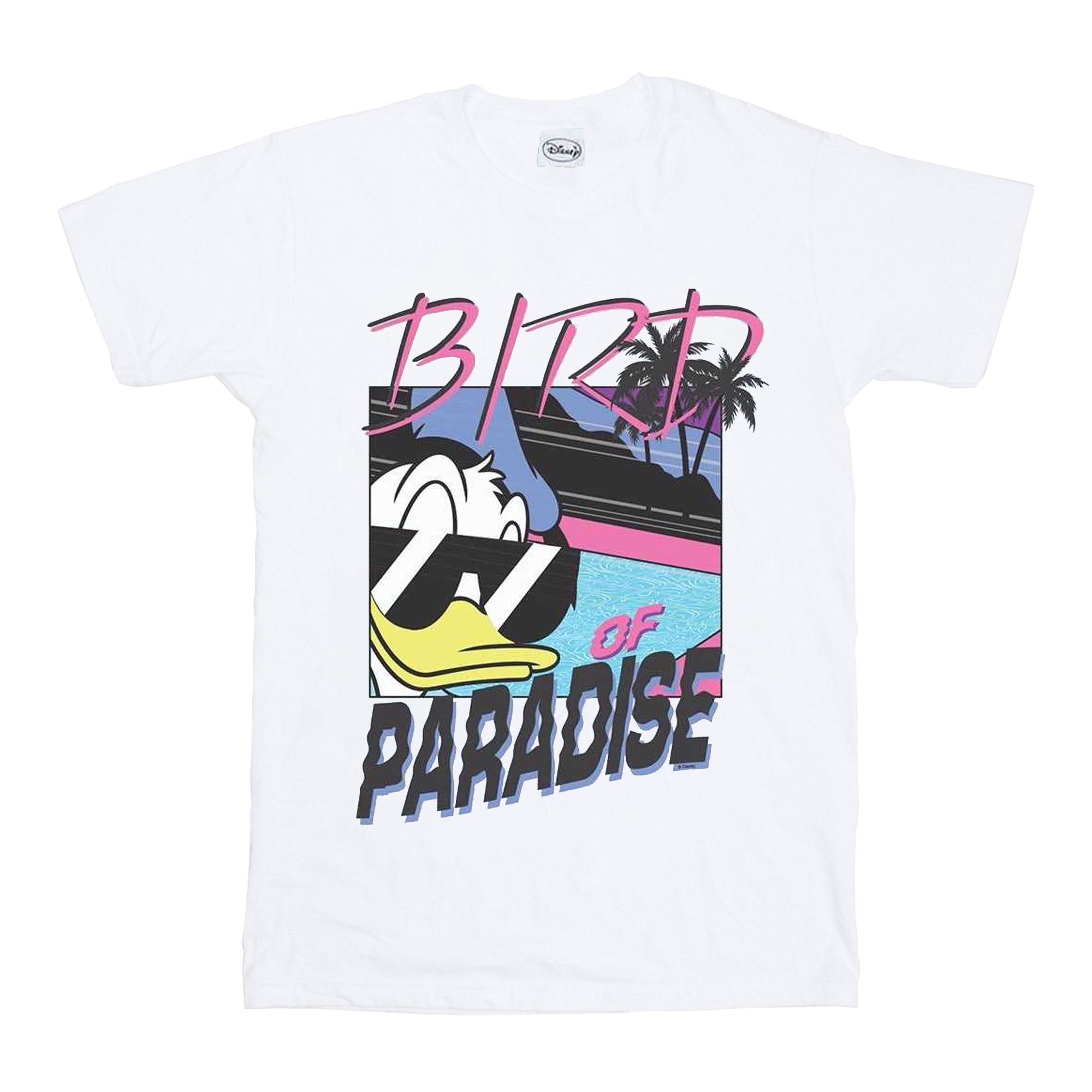 Image of Donald Duck Bird Of Paradise Tshirt Herren Weiss S