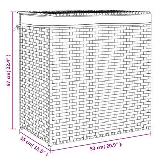 VidaXL Panier à linge rotin synthétique  