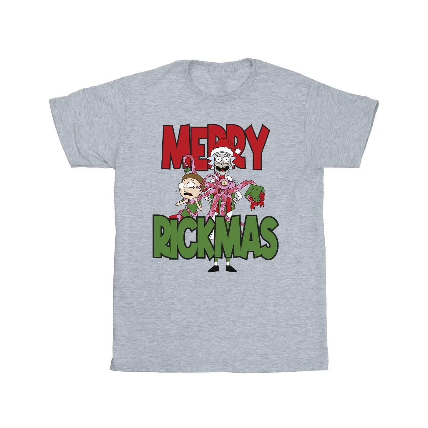 Image of Merry Rickmas Tshirt Herren Grau XXL