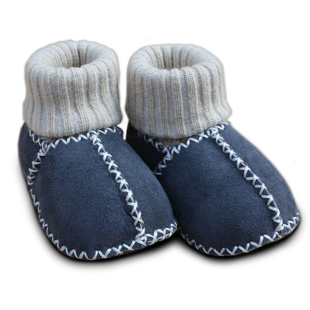 Image of Baby Lammfellschuhe Mit Strickbündchen Unisex 22/23
