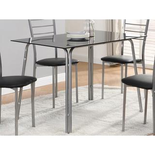 Vente-unique Ensemble table + 4 chaises - Noir et chromé - VILIARI  