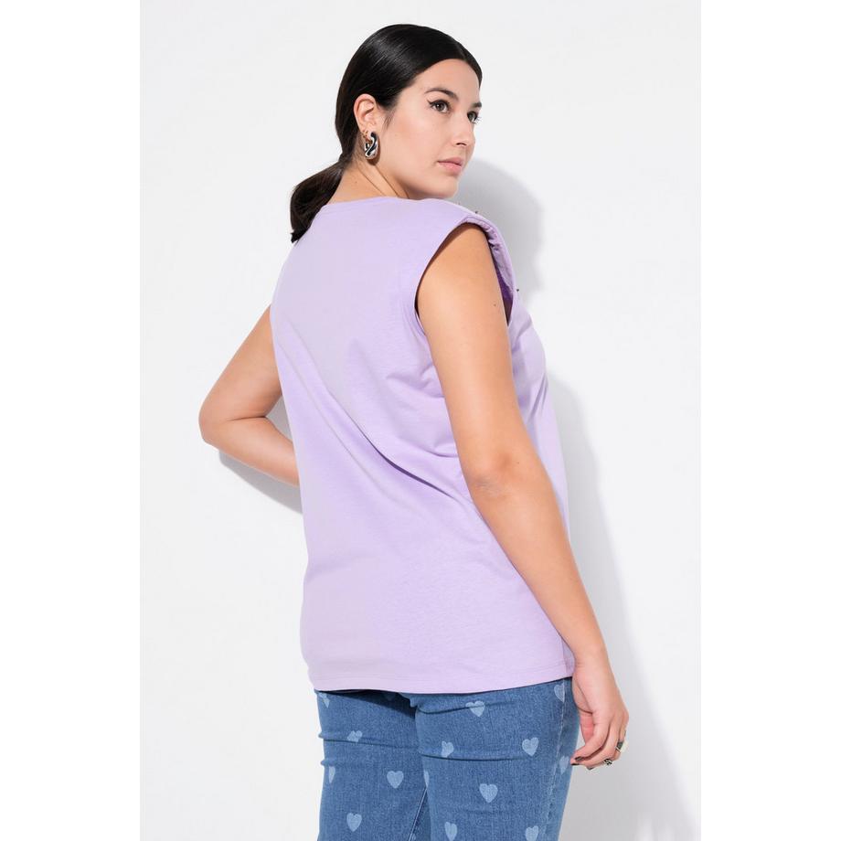 Studio Untold Top Taglio Oversize Spalle Brillantini  