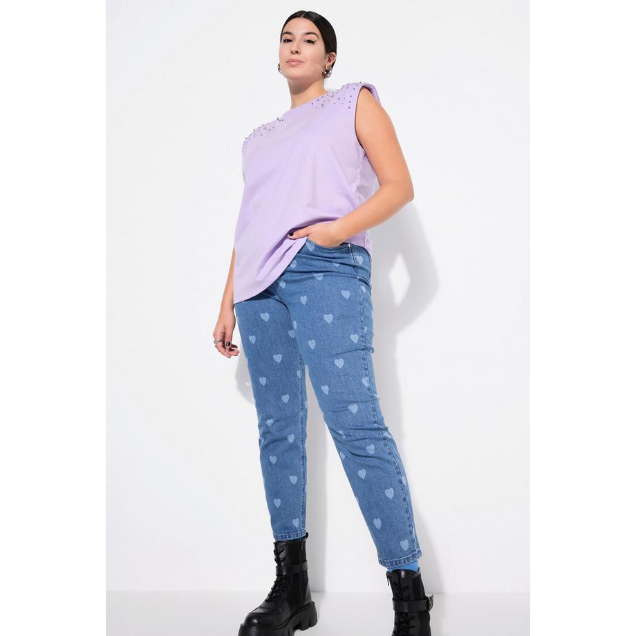 Studio Untold Top Taglio Oversize Spalle Brillantini  