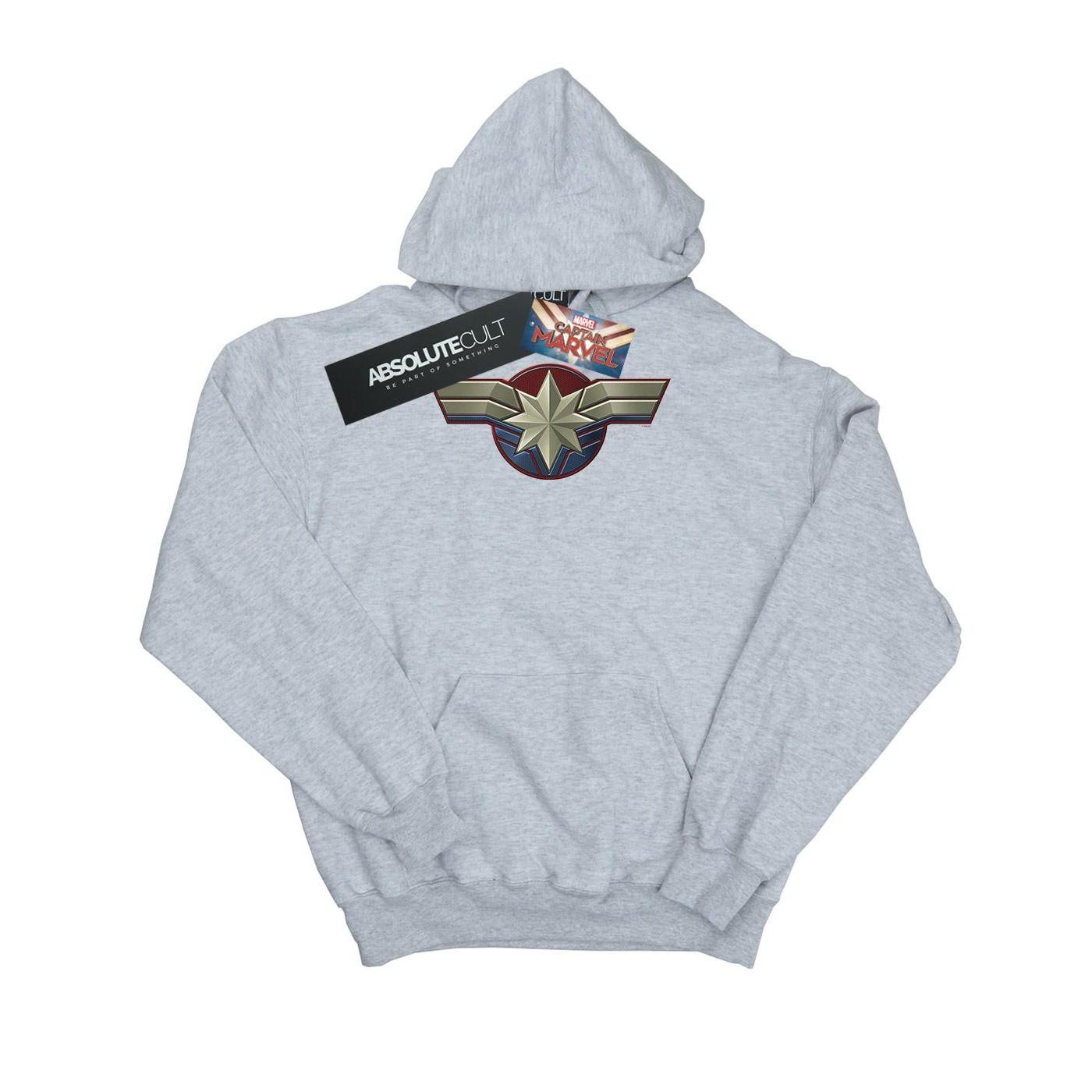 Image of Captain Chest Emblem Kapuzenpullover Jungen Grau 128