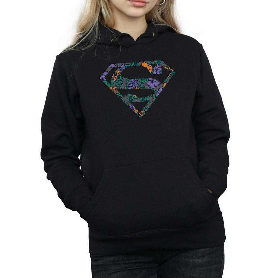 DC COMICS Superman Floral Logo Kapuzenpullover  