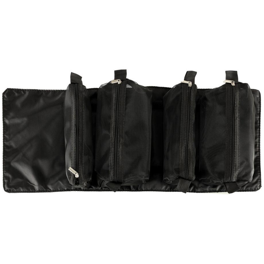eStore  Trousse de toilette avec 4 compartiments amovibles - Noir 