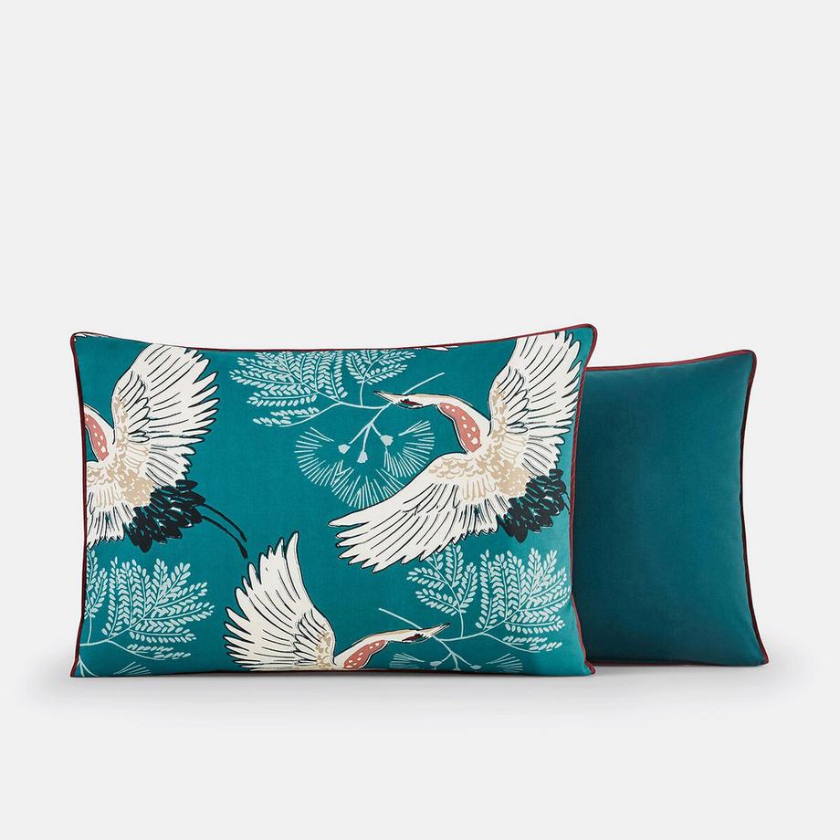 La Redoute Intérieurs Grues Blu Federa in Percalle  