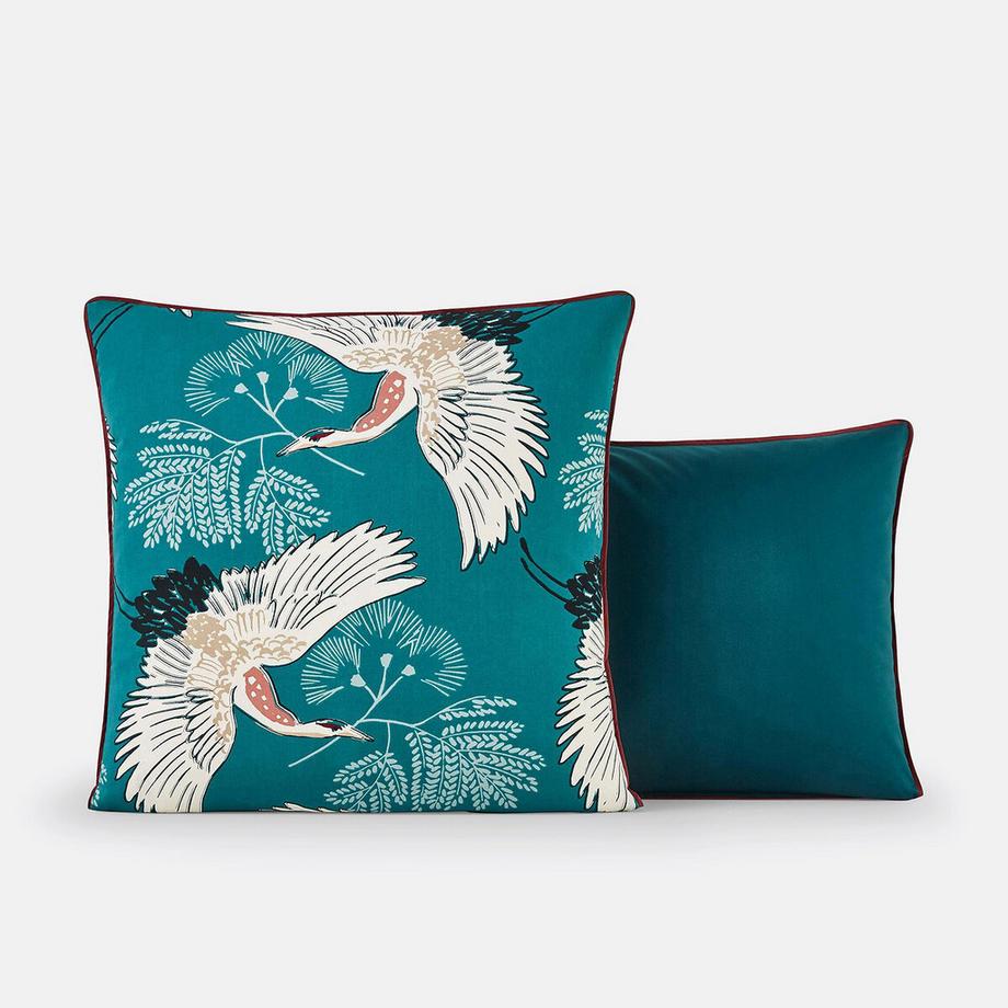 La Redoute Intérieurs Grues Blu Federa in Percalle  
