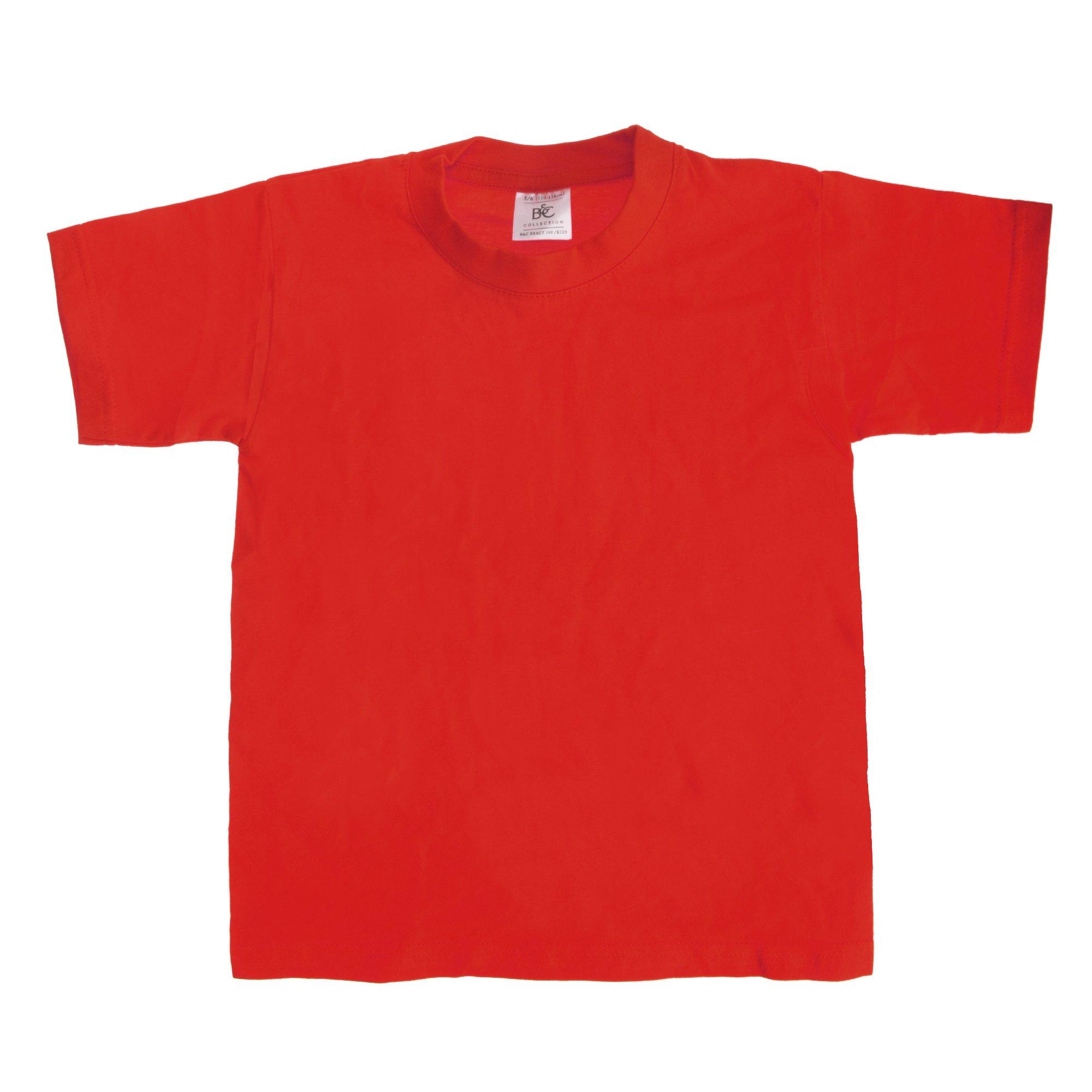 Image of B&c Tshirt, Kurzarm Mädchen Rot Bunt 12-14A