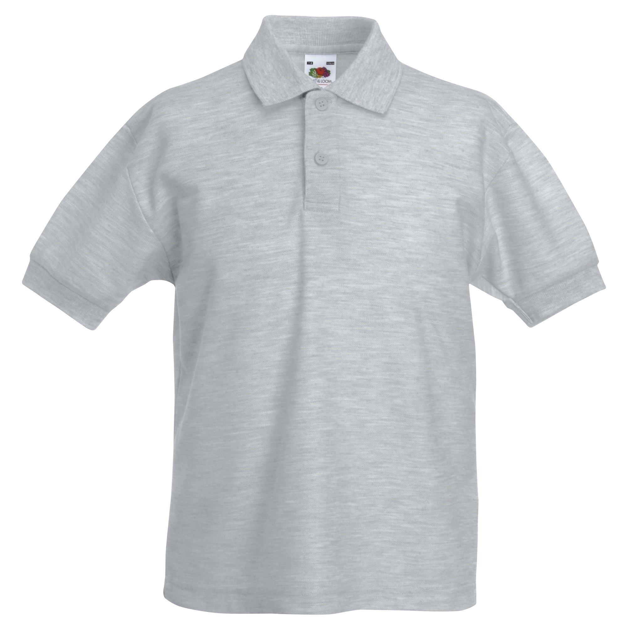 Image of Polo Shirt, Kurzarm Unisex Grau 164