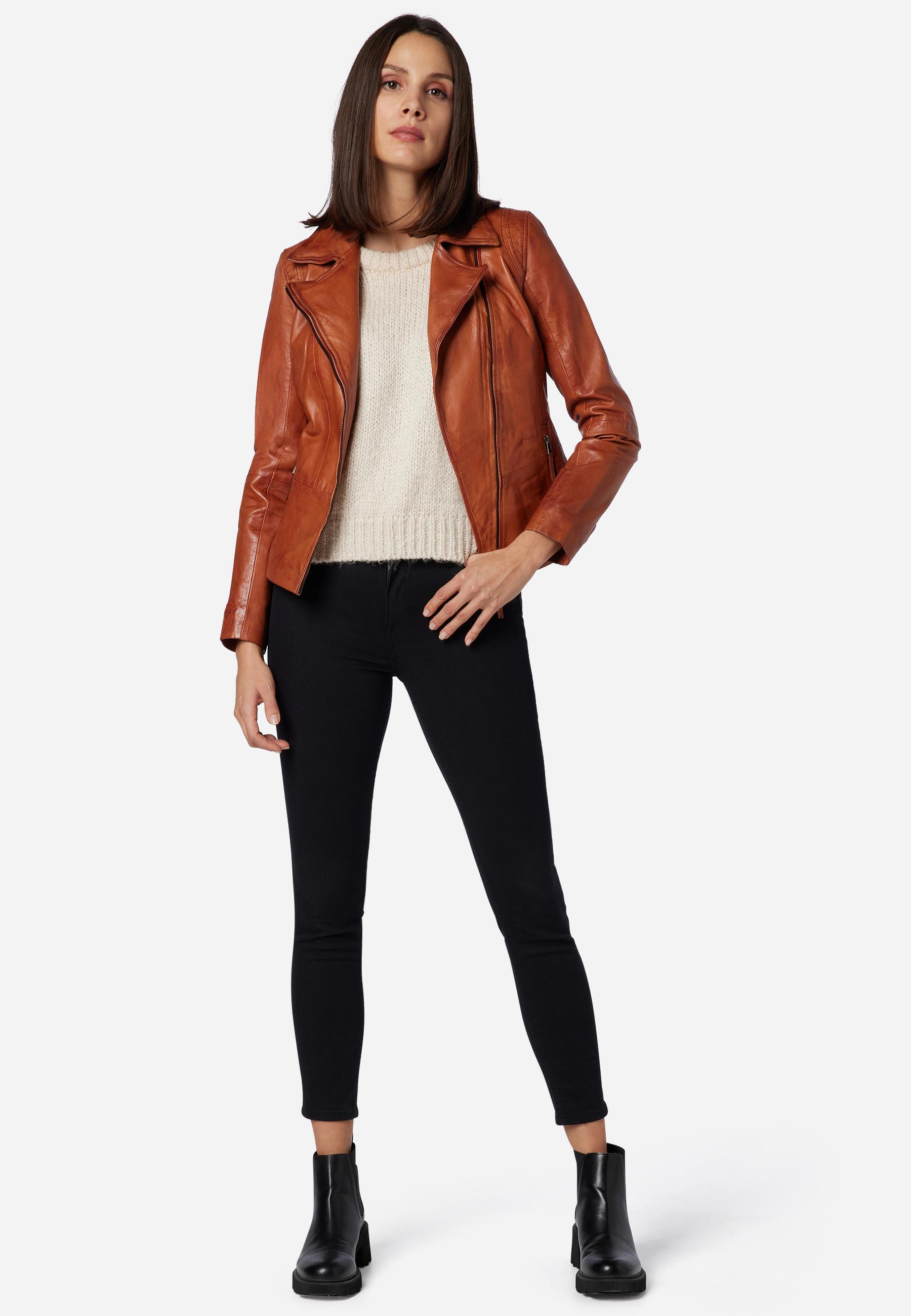 RICANO  Lederjacke Sally, Bikerstil 