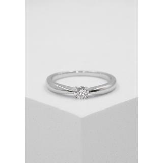 MUAU Schmuck  Bague Solitaire Diamant 0.20ct. or blanc 750 