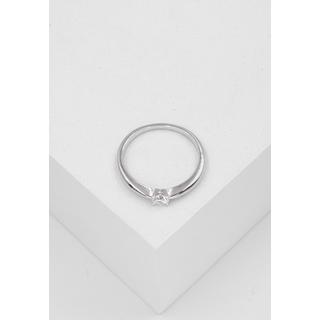 MUAU Schmuck  Solitaire Ring Diamant 0.20ct. Weissgold 750 