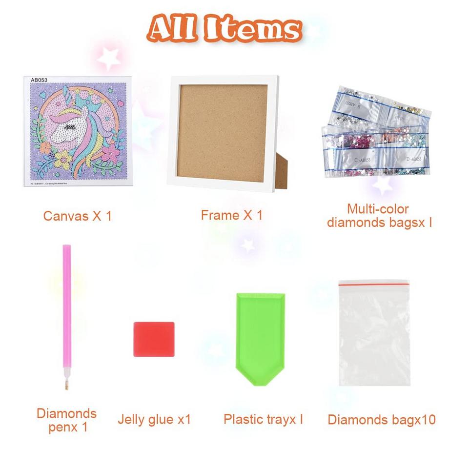 Activity-board  Diamant-Malerei Kinder, 5D DIY Diamant-Malerei Set 