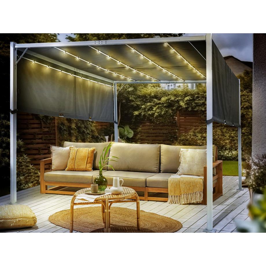 Beliani Tonnelle de jardin en Acier Traditionnel PARGA  