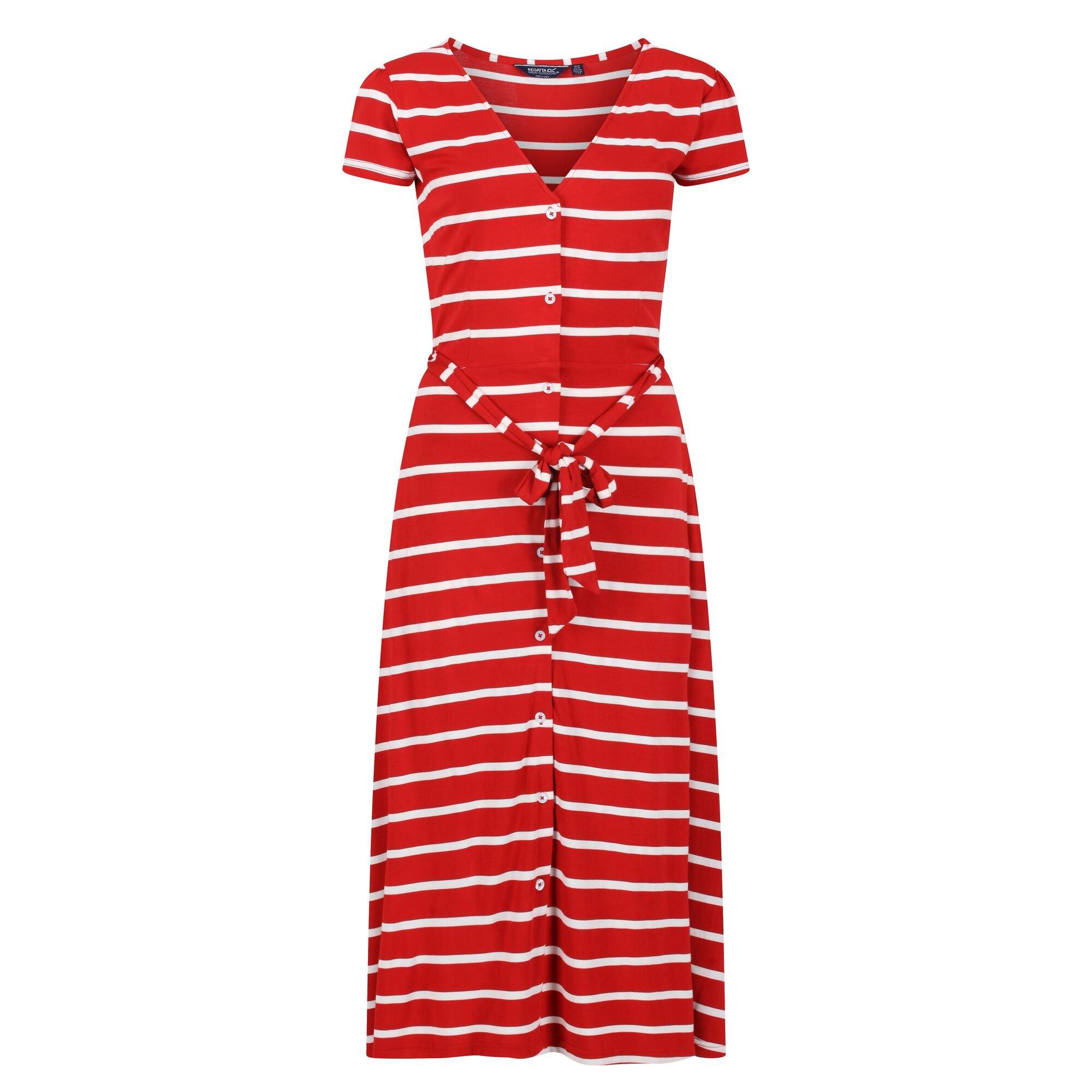 Image of Maisyn Hemdblusenkleid Damen Rot Bunt 36
