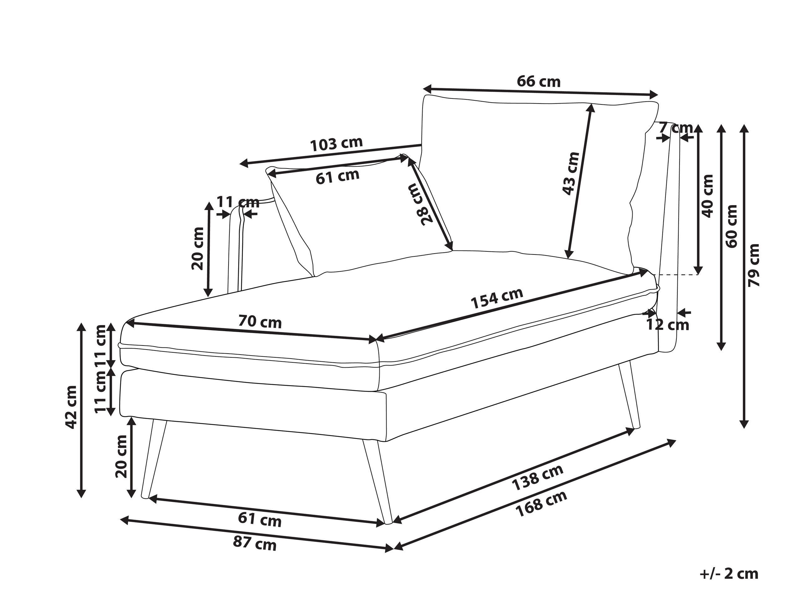 Beliani Chaiselongue aus Polyester Modern YERRES  