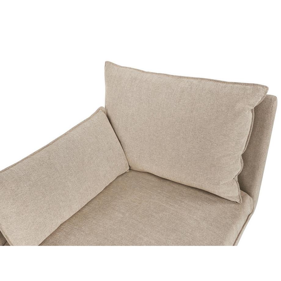 Beliani Rechtsseitige Chaiselongue aus Stoff Minimalistisch YERRES  