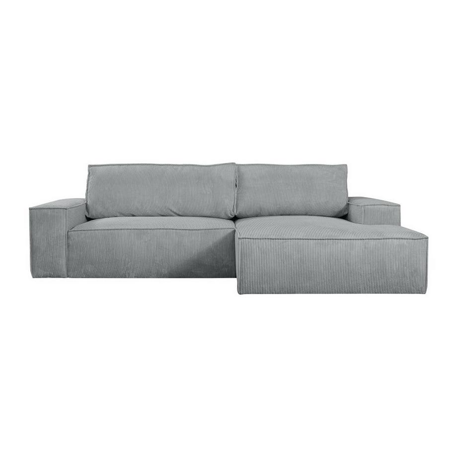 Vente-unique Canapé d'angle conible en velours côtelé clair AMELIA de PASCAL MORABITO Angle droit  