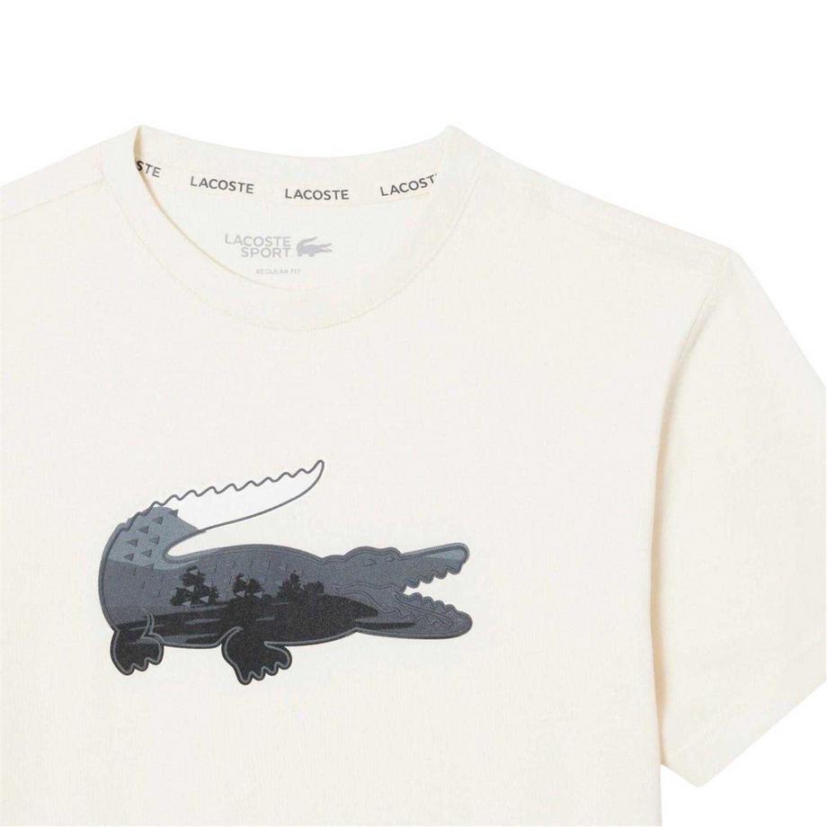 LACOSTE Jersey T-Shirt mit Krokodilprint  