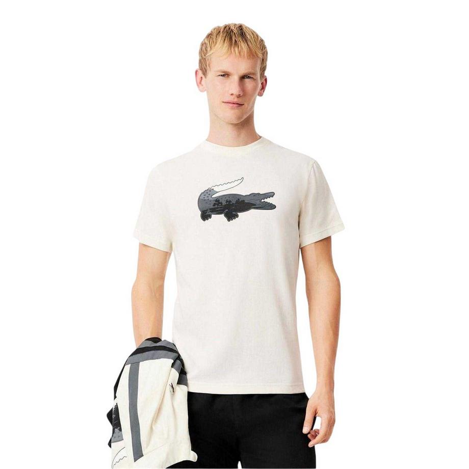 LACOSTE Jersey T-Shirt mit Krokodilprint  