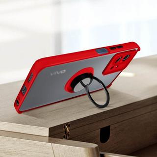 Avizar  Coque Vivo Y55 5G Rouge avec Anneau 