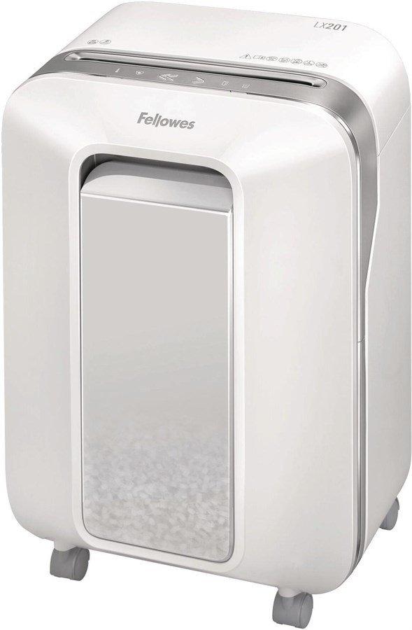 Fellowes  Aktenvernichter LX201 weiss 12 Blatt, 22 Liter, Microschnitt 