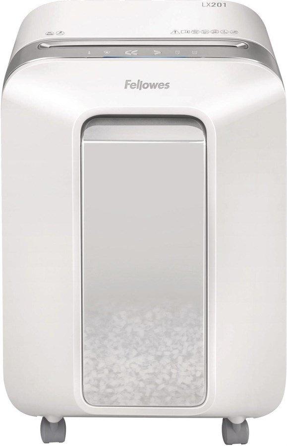 Fellowes  Aktenvernichter LX201 weiss 12 Blatt, 22 Liter, Microschnitt 