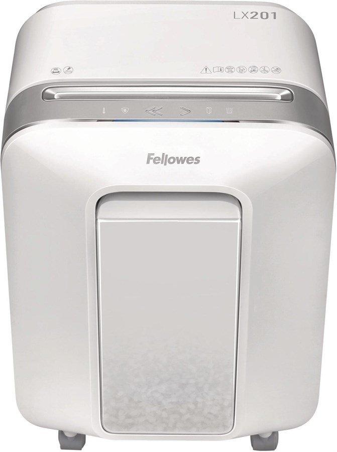 Fellowes  Aktenvernichter LX201 weiss 12 Blatt, 22 Liter, Microschnitt 