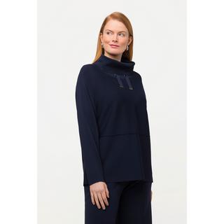 Ulla Popken  Pullover, Oversized, Stehkragen, Fledermaus-Langarm 