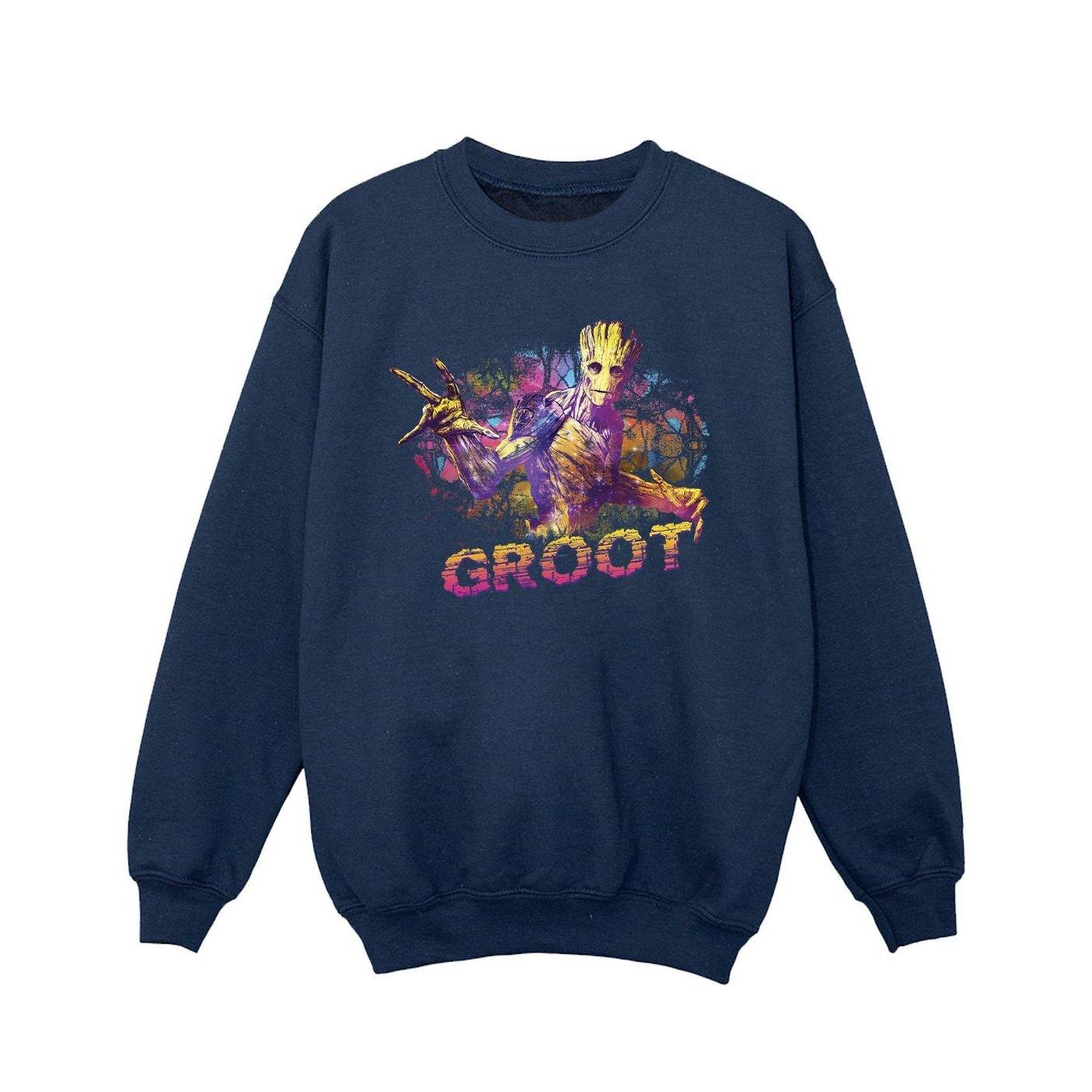 Image of Guardians Of The Galaxy Abstract Groot Sweatshirt Unisex Marine 152-158