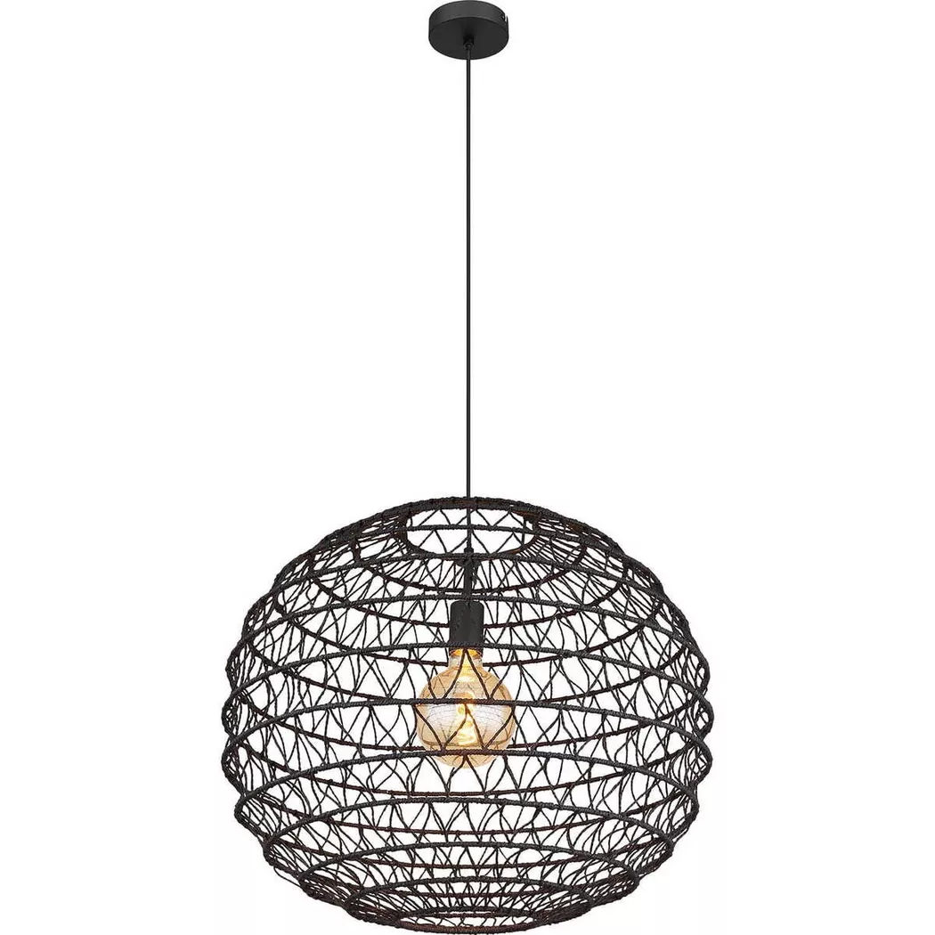 mutoni light – Hängeleuchte Senni Metall matt 1xE27 59, One Size, Schwarz