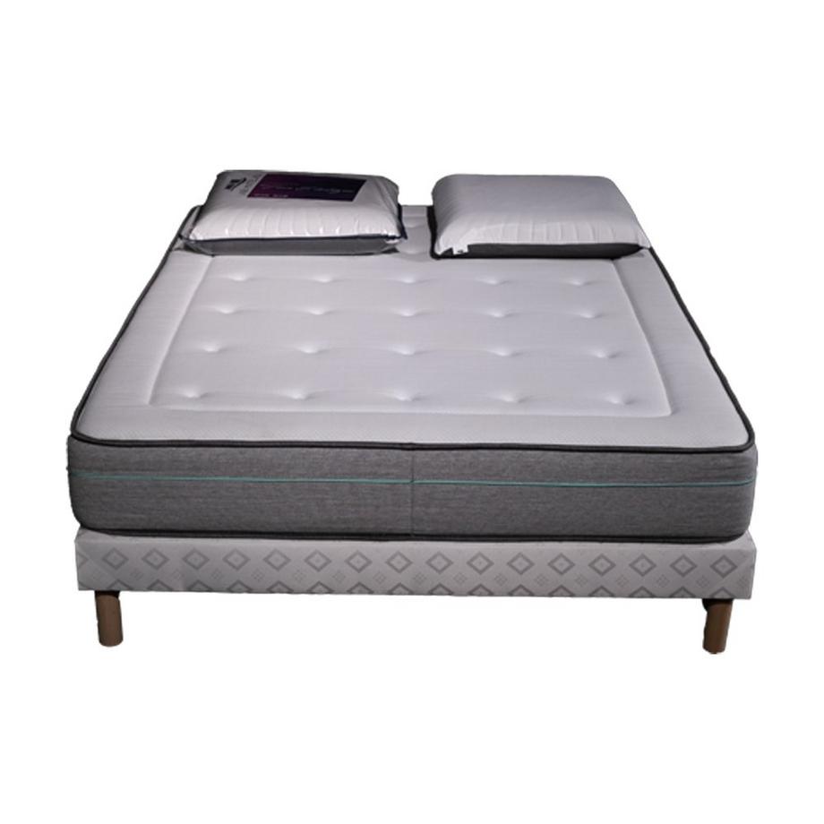AB Matelas  Set Dream | 160x200 | 2 Kissen visco 60x60 | memory | 23cm | Boxspring Polster simili Weiss 
