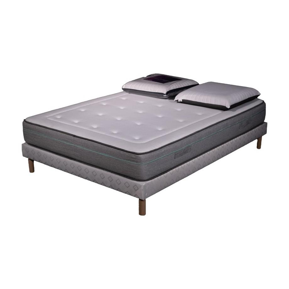 AB Matelas  Set Dream | 160x200 | 2 Kissen visco 60x60 | memory | 23cm | Boxspring Polster simili Weiss 