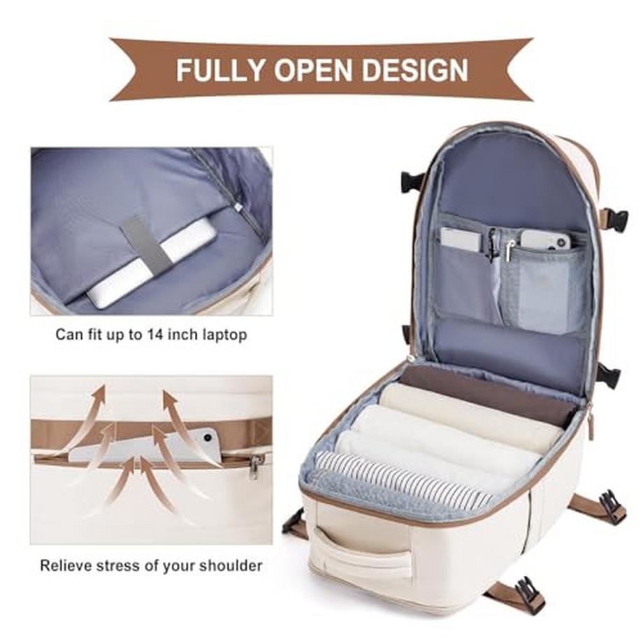 Only-bags.store Sac à dos étanche pour ordinateur portable et bagage à main d'avion  