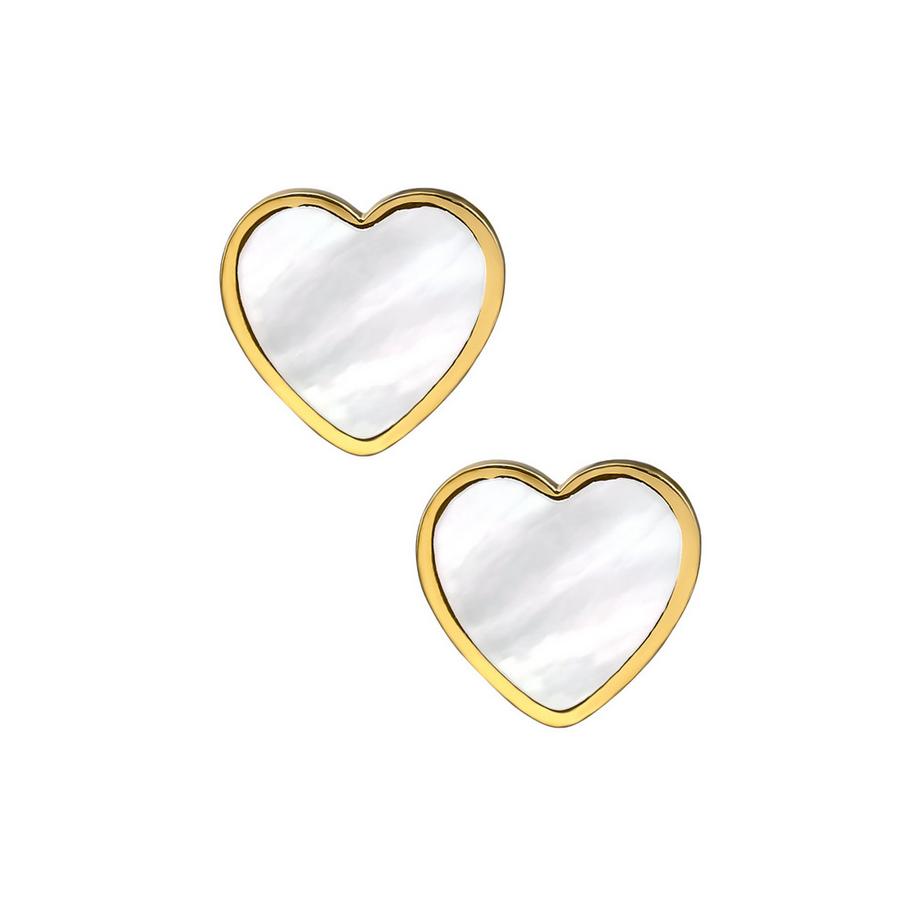 Maxte  Puces d'eilles Cœur en    avec Nacre de Coquille d'Imitation 