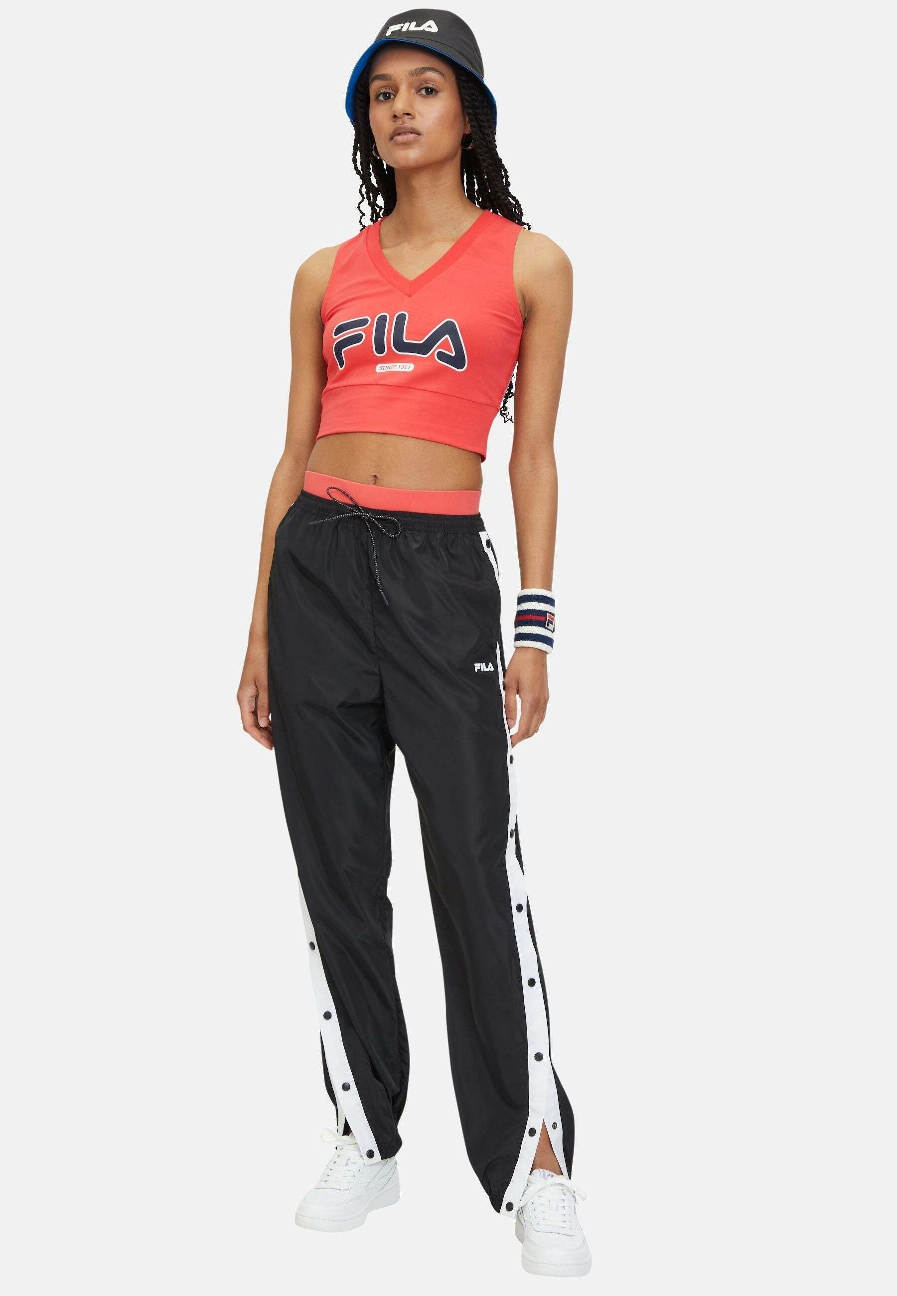 FILA  Tops Laixi Cropped V-Neck Top 