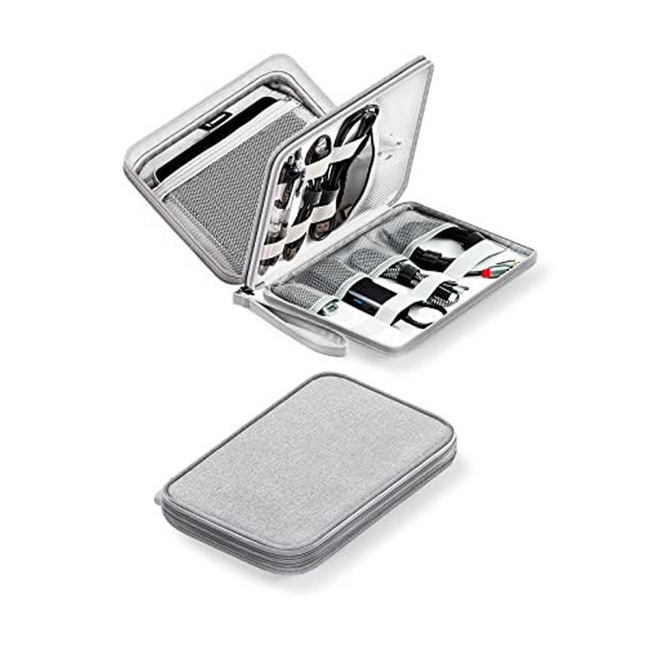 Only-bags.store  Kabelorganisationstasche Universelle Reisekabeltasche Elektroniktasche Doppellagige Elektroniktasche für Ladekabel, Festplatten, USB-Sticks, SD-Karten 