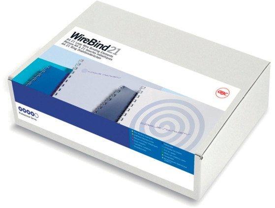 Image of Gbc Drahtbinderücken 10mm A4 Ib160837 Silber, 21 Ringe 100 Stück Unisex