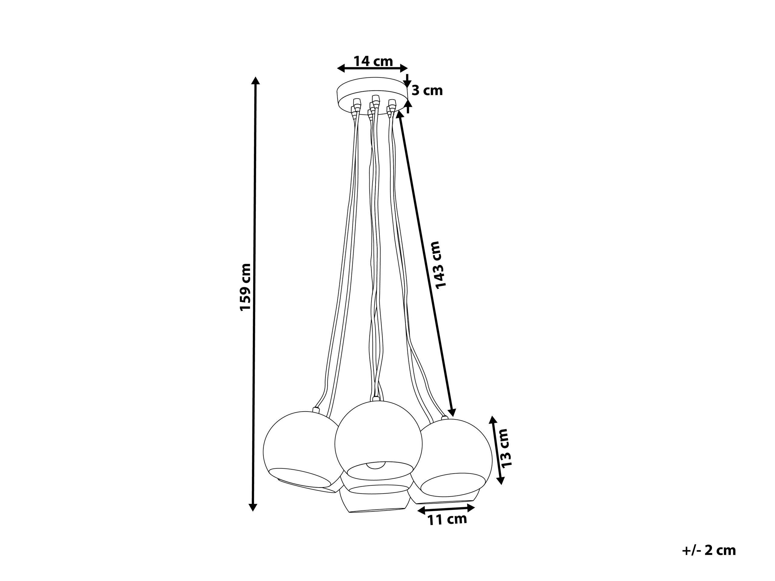 Beliani Lampe suspension en Métal Moderne OLZA  