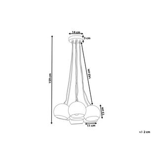 Beliani Lampe suspension en Métal Moderne OLZA  