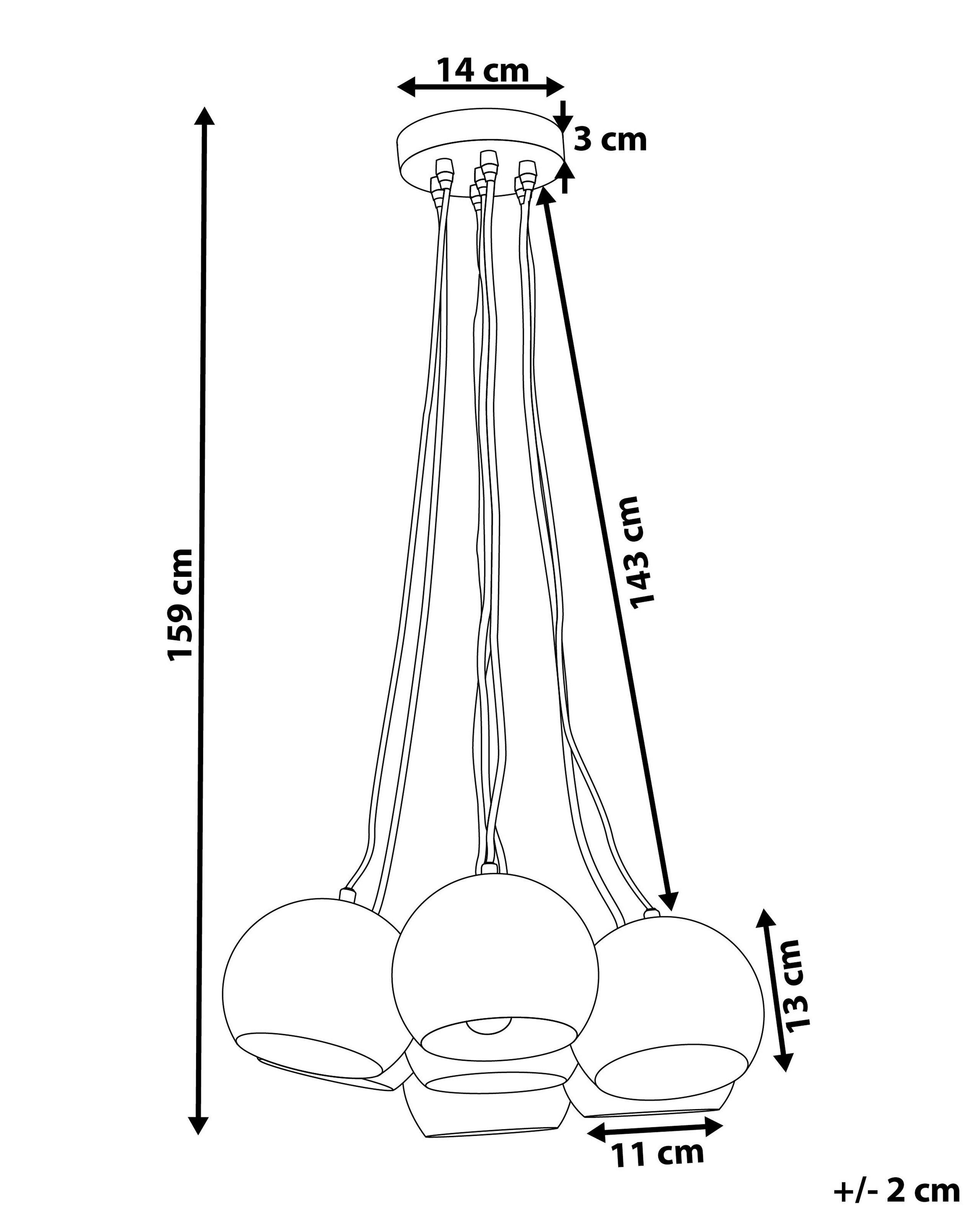 Beliani Lampe suspension en Métal Moderne OLZA  