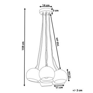 Beliani Lampe suspension en Métal Moderne OLZA  