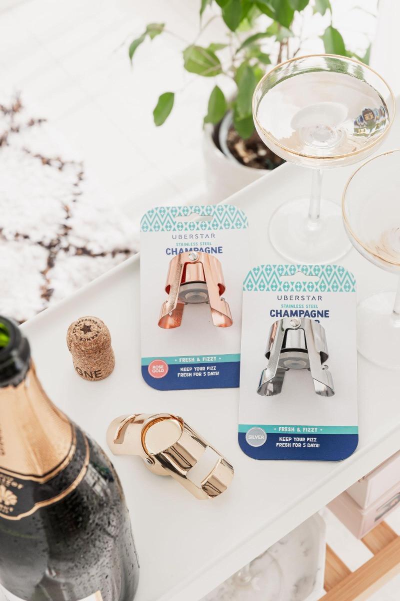 Uberstar Sekt und Champagner Verschluss Rose Gold  