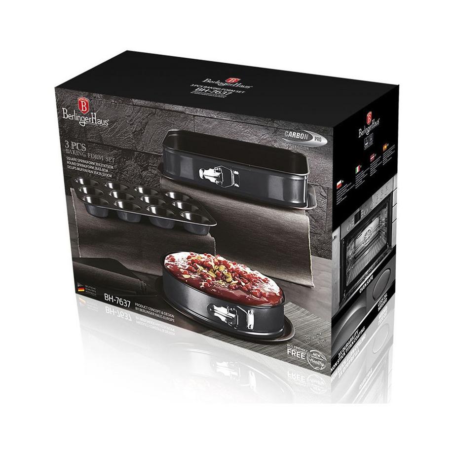 Berlinger Haus 3-tlg. Springformset mit Muffinform Metallic Edition  