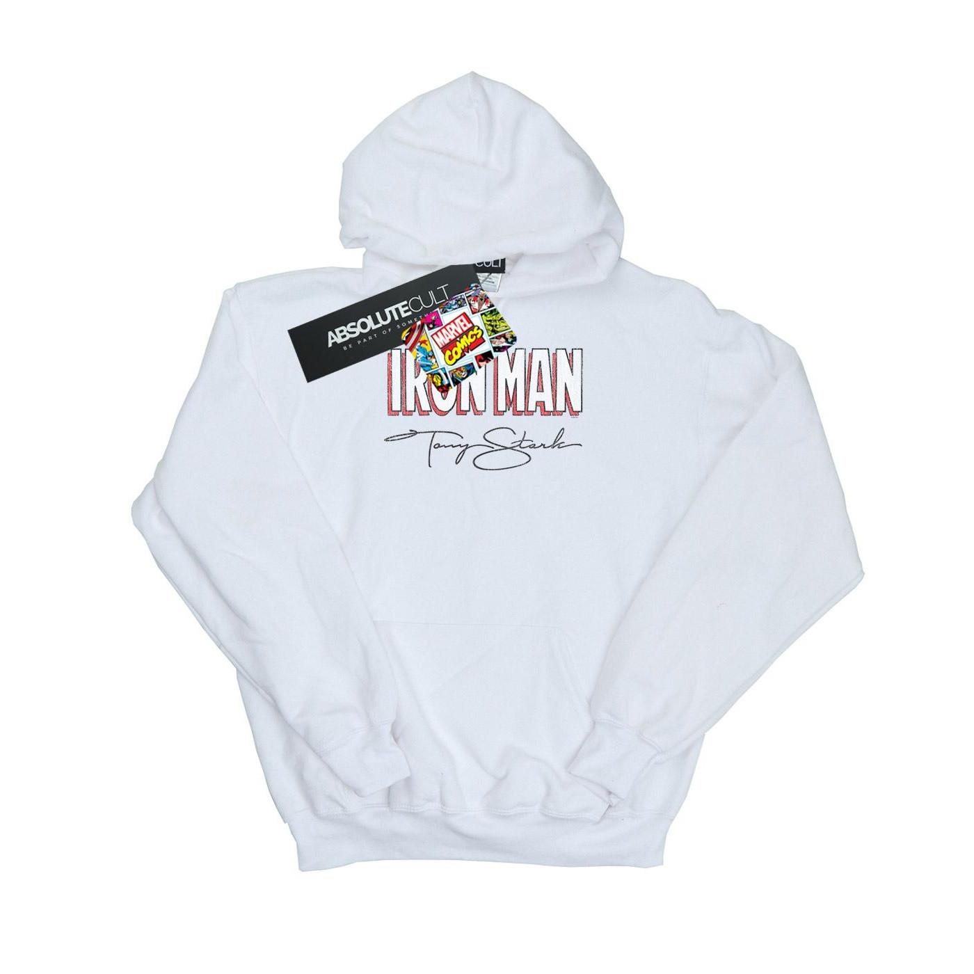 Image of Iron Man Aka Tony Stark Kapuzenpullover Jungen Weiss 128
