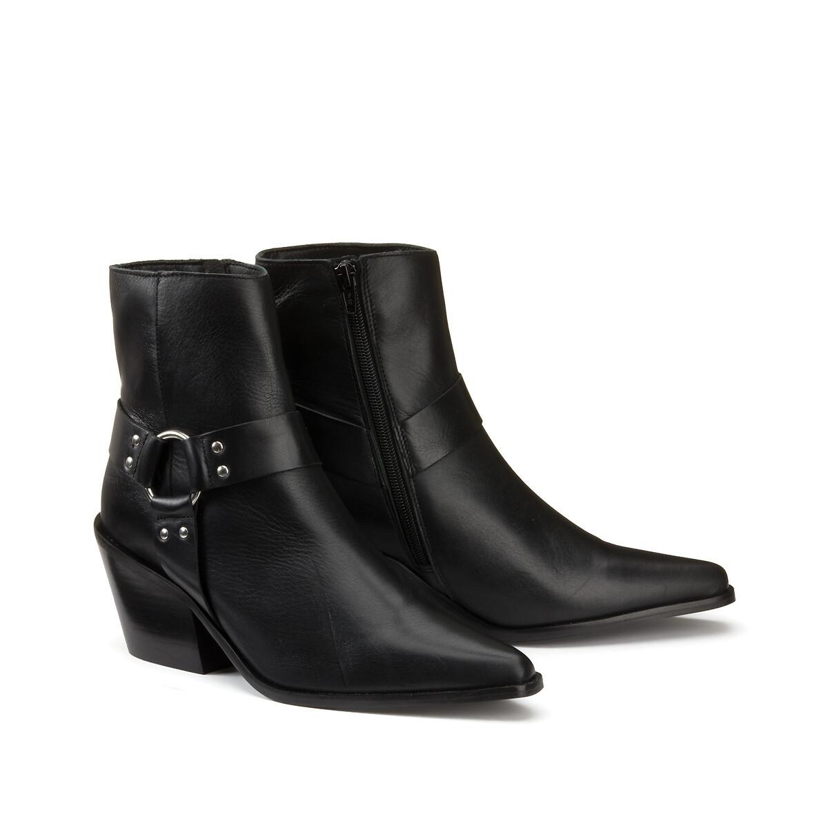 Image of Biker-boots Im Western-look Damen Schwarz 38