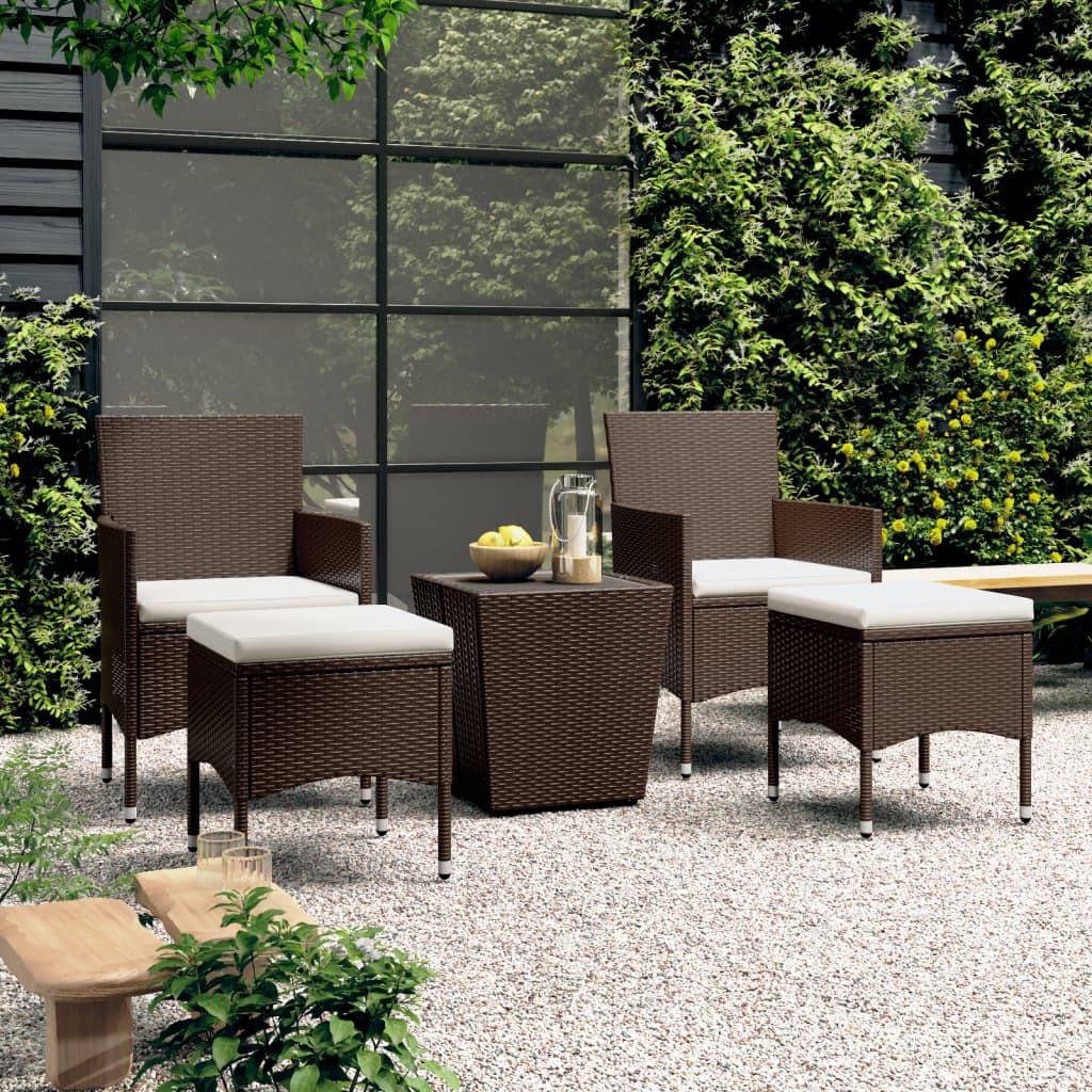 VidaXL set bistrot da giardino Polirattan  